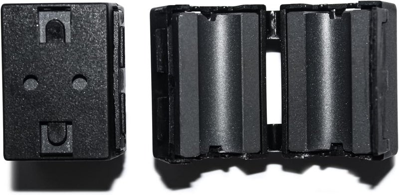 UU TOJOIN TOJOIN 10PCS Ferrite Bead Clip on Ferrite Core RFI EMI Noise Suppressor Ferrite Rings Cable Clip for Phone, TV, Speaker, USB Radio, Audio Equipment 10mm Inner Diameter Black - Image 2